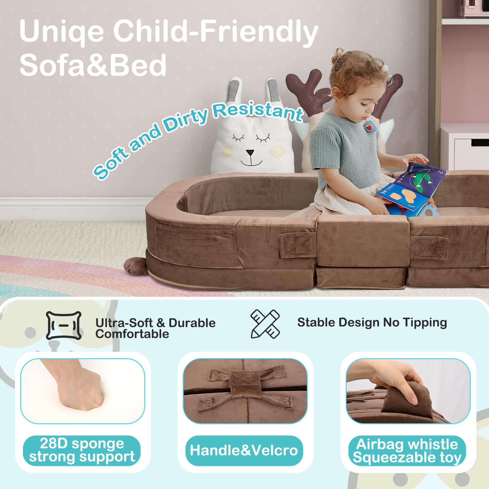 ANGELBECKE removable-pillow and cover: customizable comfort and easy cleaning.