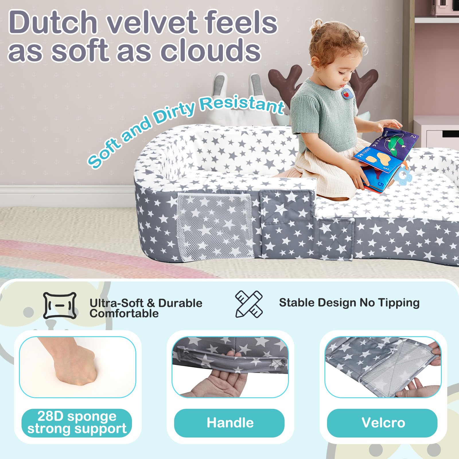 ANGELBECKE soft Dutch velvet stars pattern interior enhances snuggle comfort