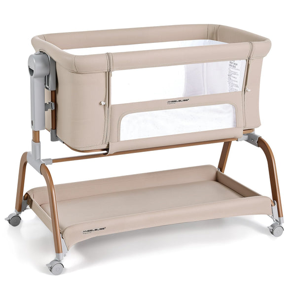 ANGELBLISS 3-in-1 bassinet with bedside sleeper close to mom for night feeds.