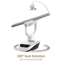 Angelbliss swing provides four speed levels for gentle pacing