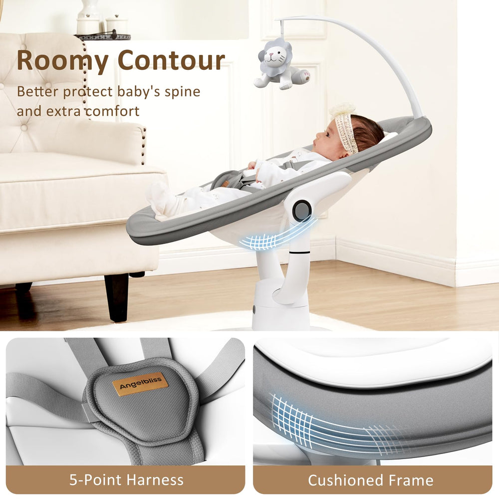 Angelbliss swing with remote control for easy adjustments