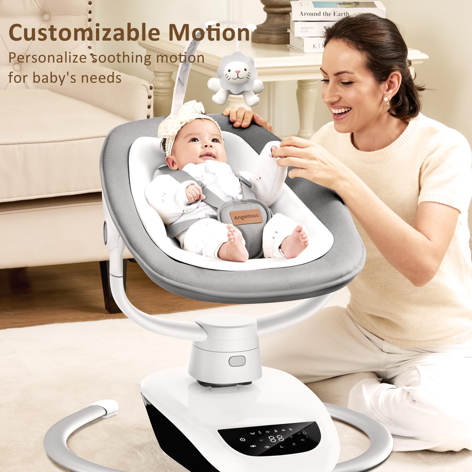 Angelbliss swing offers six motions to tailor calming sessions