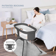 ANGELBLISS bedside sleeper in convertible design for easy nursing and sleep.