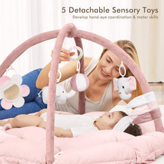 ANGELBLISS detachable sensory toys stimulate baby’s senses during play.