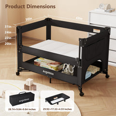 ANGELBLISS diaper changer integrated with wipe-clean fabrics for easy cleanups.