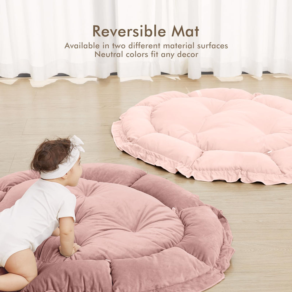 ANGELBLISS five-mode setup transitions from gym to pit to playpen as baby grows.