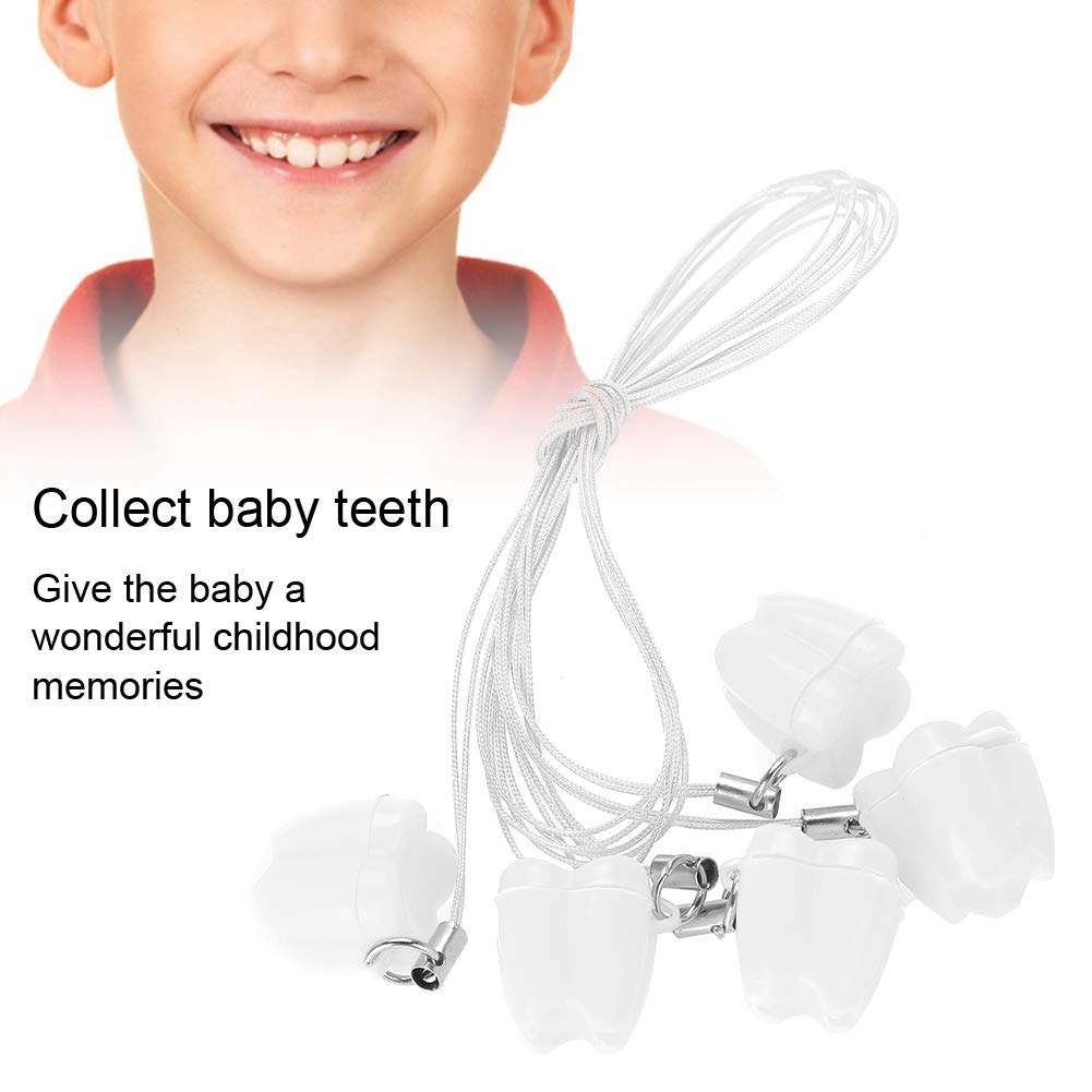 ANGGREK Milk Tooth Saver Necklaces blue close-up showing kid-friendly design.