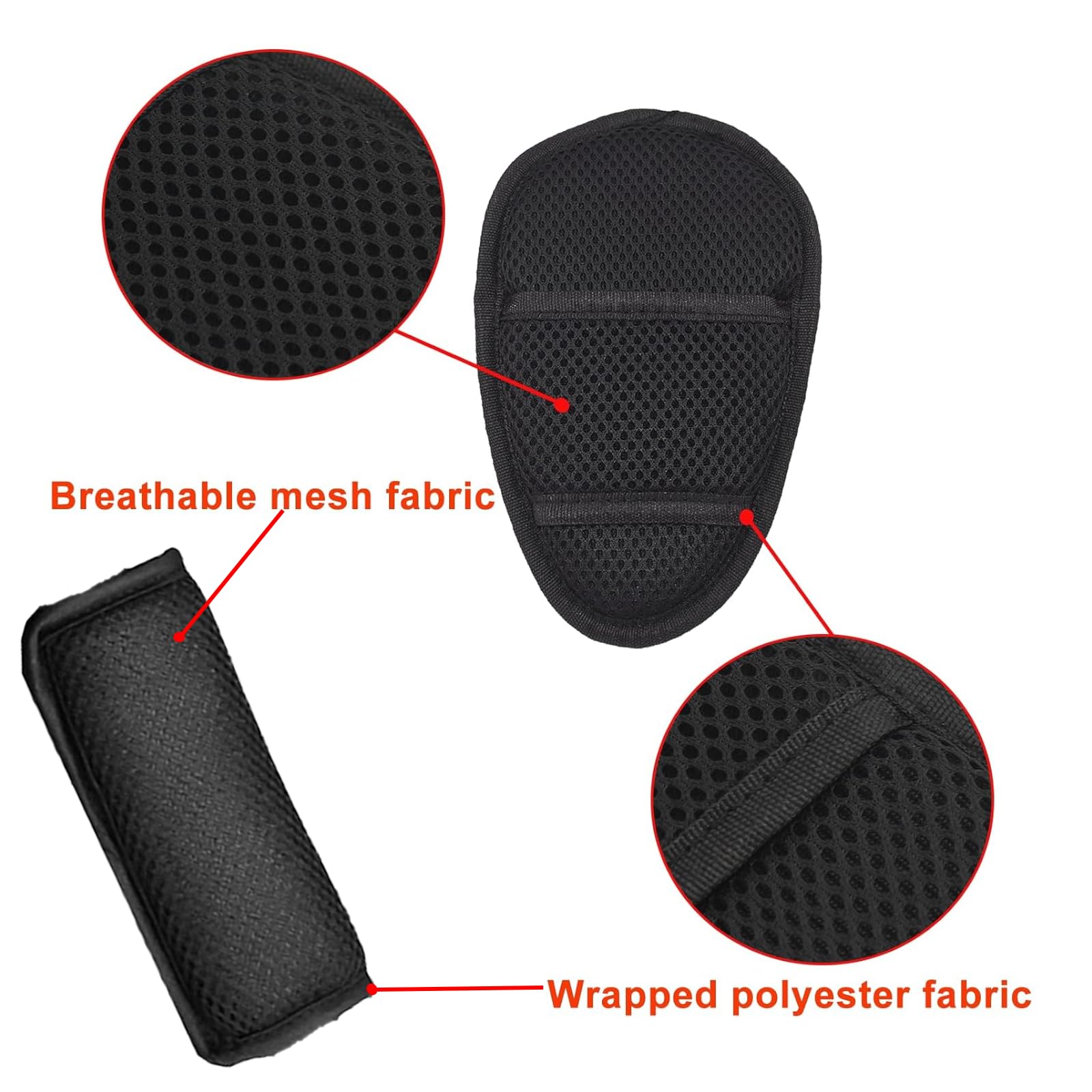 Anglepingping crotch cushion pad helps secure the harness between legs.