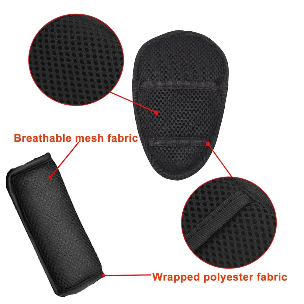 Anglepingping crotch cushion pad helps secure the harness between legs.