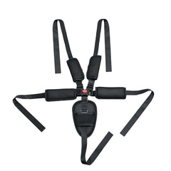 Anglepingping universal 5-point harness on a stroller provides secure restraint for outings.