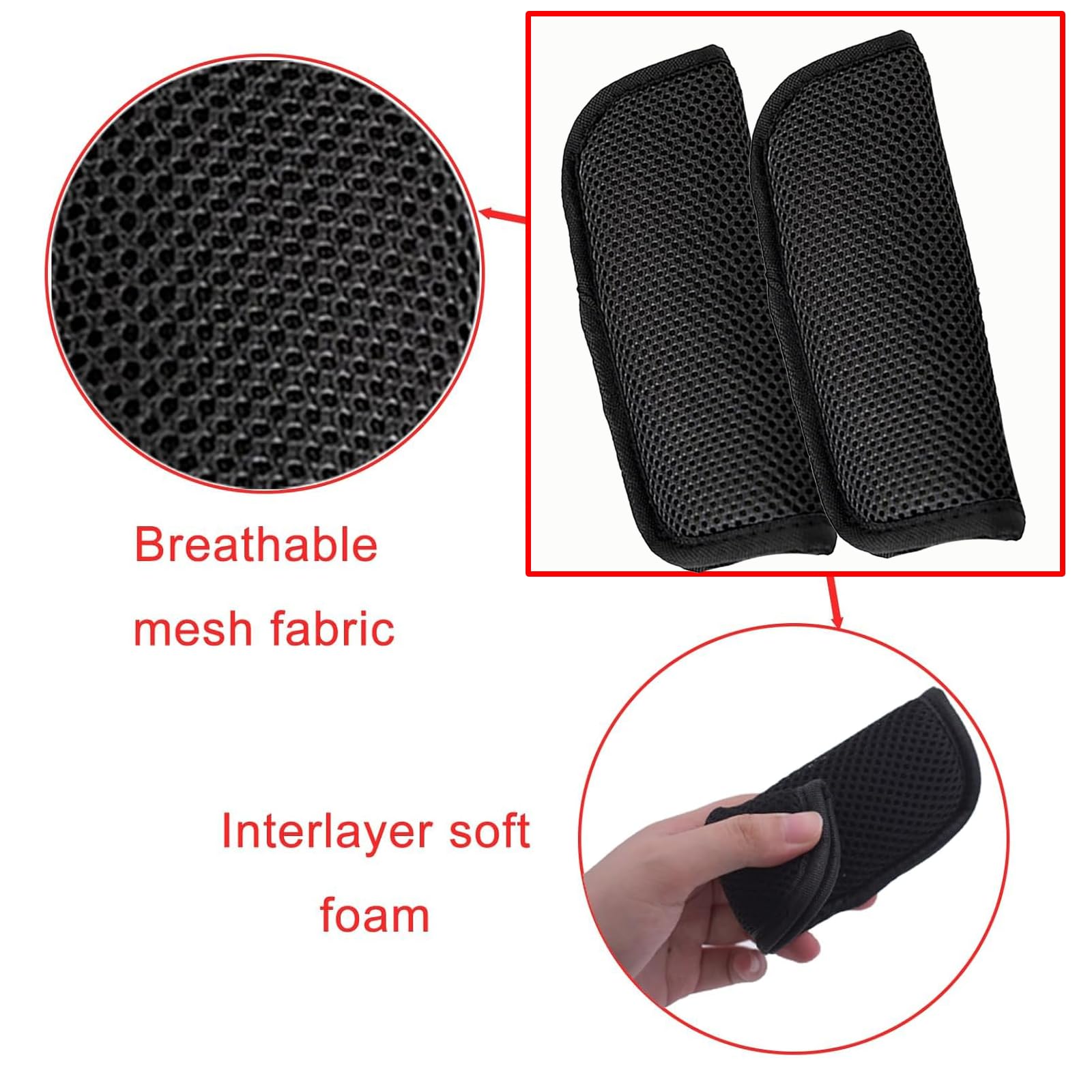 Anglepingping universal seat belt covers offer gentle cushioning for kids