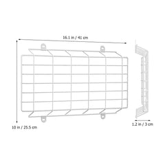 Angoily Iron Exit Sign Cover detailed closeup shows sturdy iron construction and clear light visibility