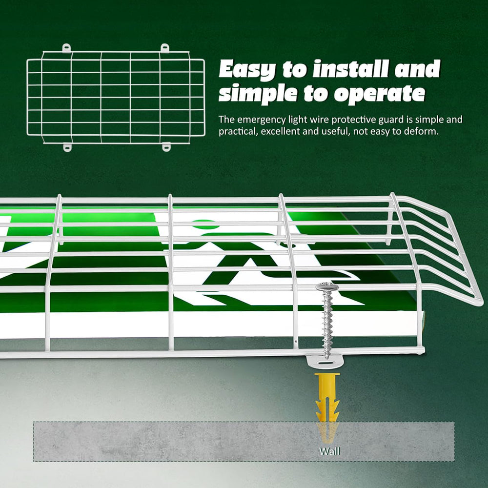 Angoily Iron Exit Sign Cover side view reinforces protection against kicks for public spaces