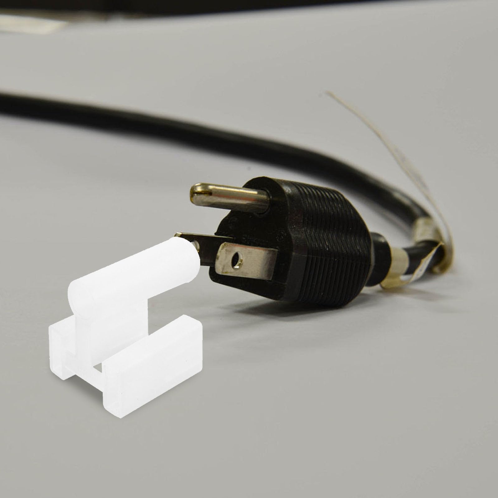Angoily safe, lightweight plastic with clean white finish.