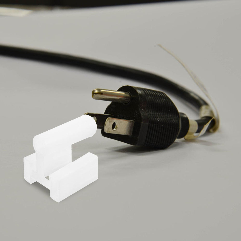 Angoily safe, lightweight plastic with clean white finish.