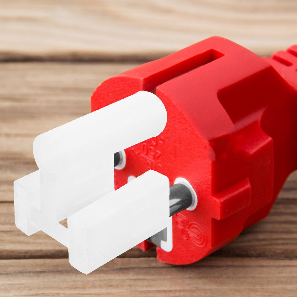 Angoily white plastic outlet protector blending with home decor.