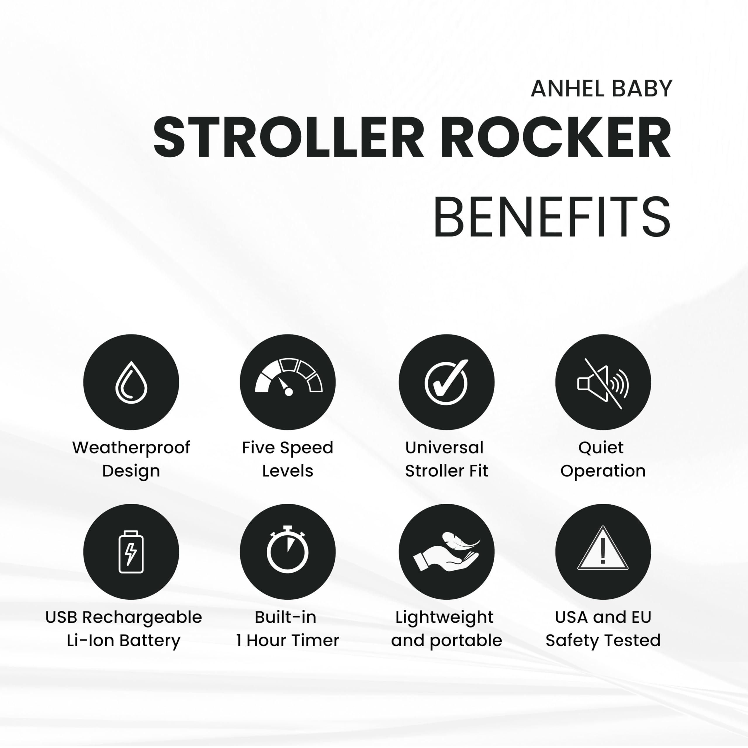 ANHEL built-in timer helps conserve battery while giving parents predictable nap breaks.