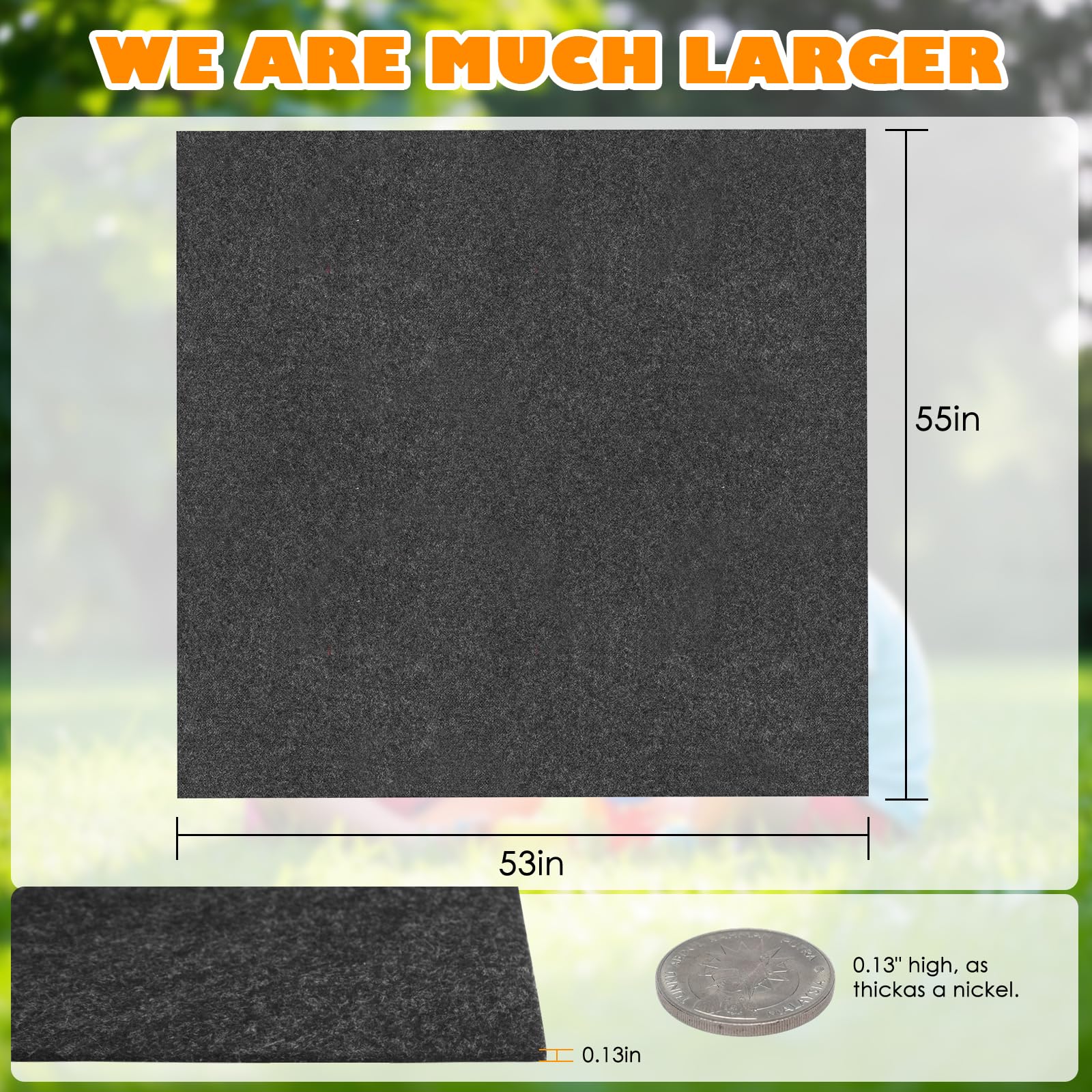 Anicuta playmat soft felt surface provides gentle touch for crawling.