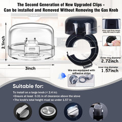 Animmenul stove knob safety clips enabling quick installation without gas valve removal
