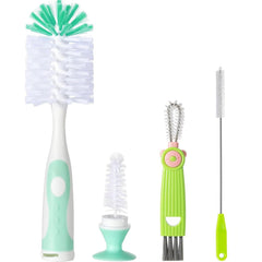 Anivona baby bottle brush set 3-in-1 in action for bottles and nipples