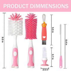 Anivona bottle brush 11-inch 3-in-1 cleans bottles, straws, nipples.