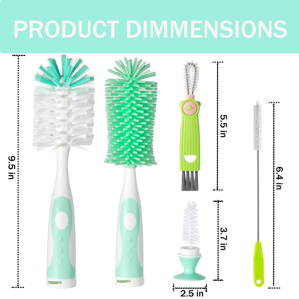 Anivona long straw brush reaches deep into slim straws for thorough cleaning.