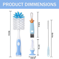 Anivona straw brushes duo for thorough cleaning of narrow tubes