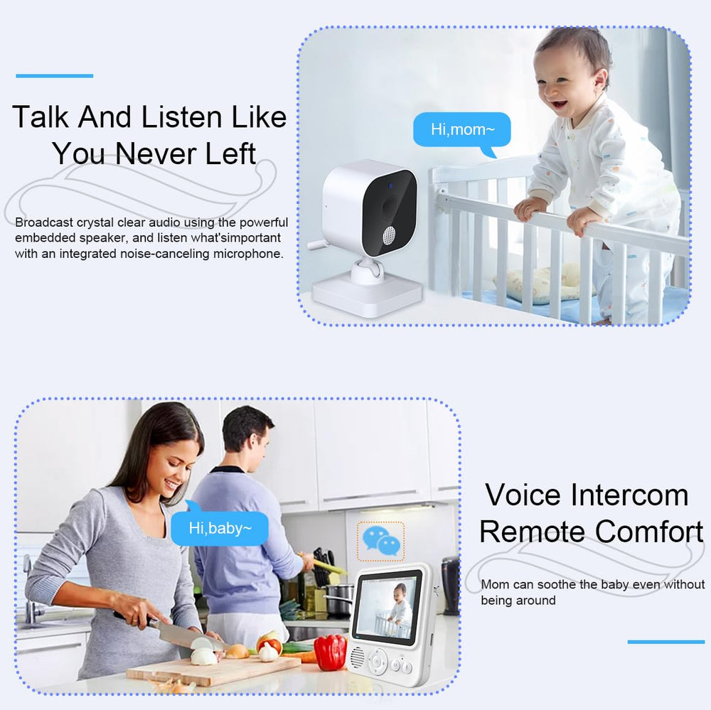 AnKeKe portable baby monitor with eight lullabies for soothing