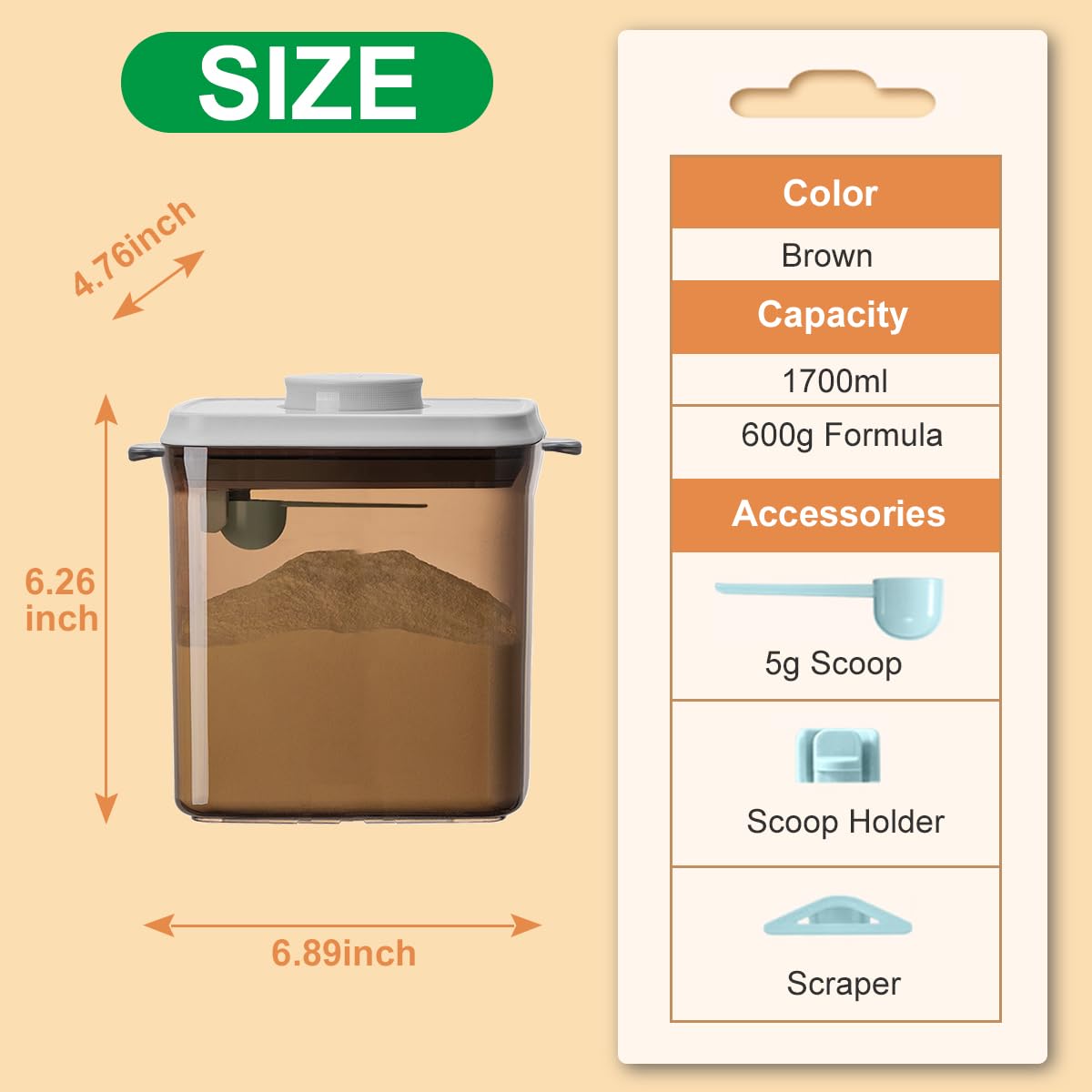Ankou rectangular design fits shelves and is easy to clean.