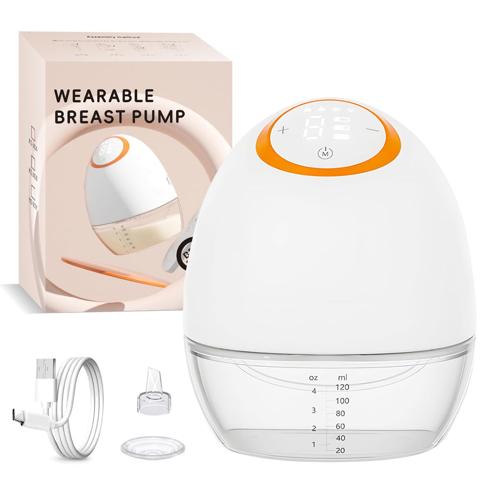 Anluomania wearable breast pump with 130-degree design for ergonomic milk expression