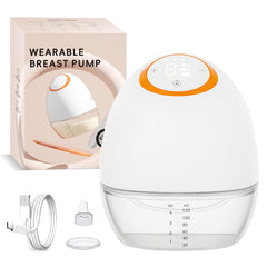 Anluomania wearable breast pump with 130-degree design for ergonomic milk expression