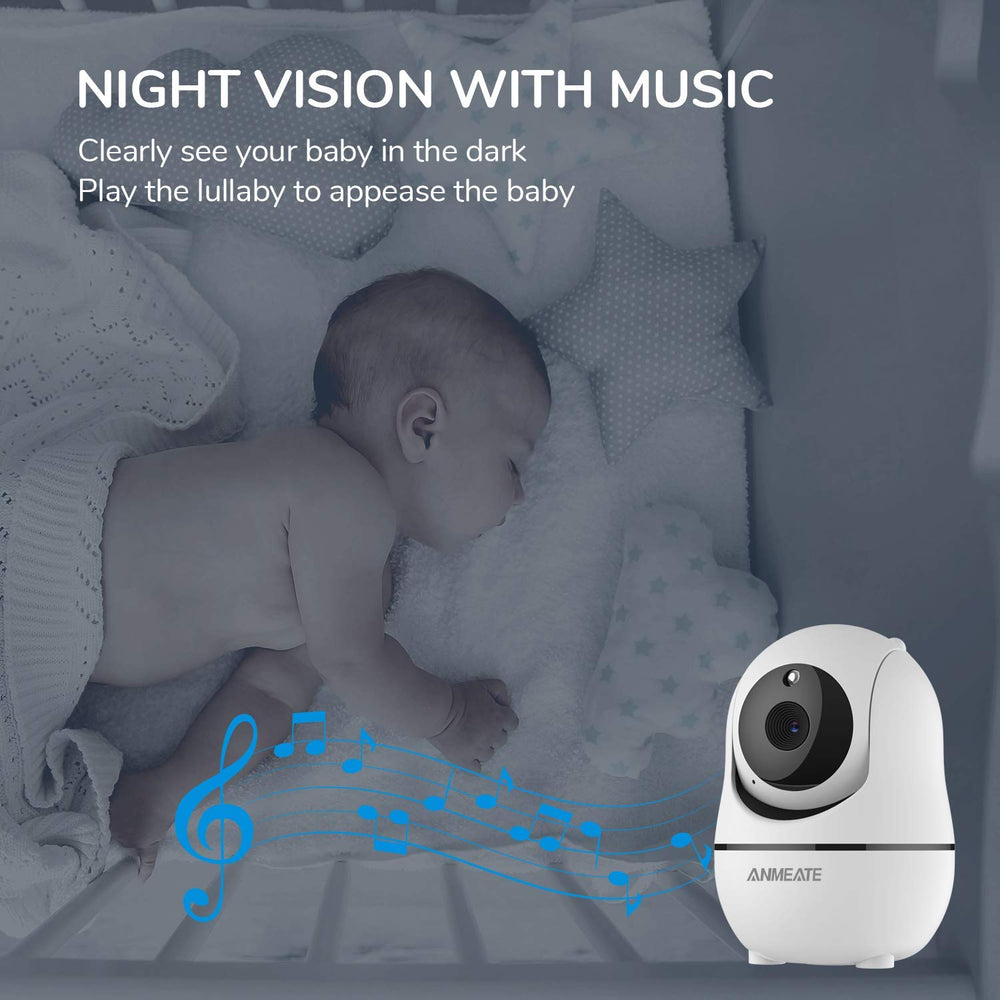 ANMEATE baby monitor expandable up to four cameras for multi-room monitoring