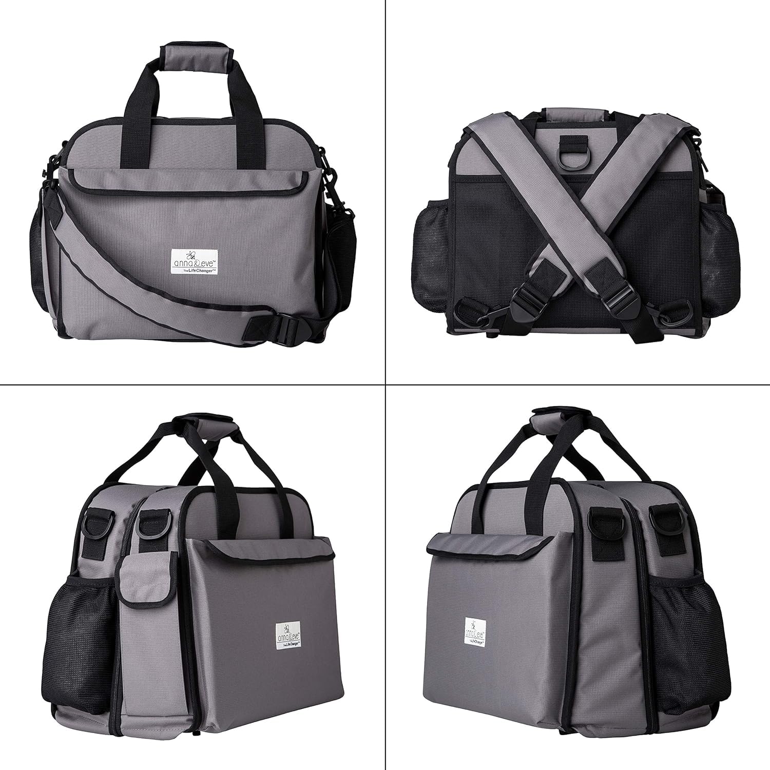 Anna and Eve LifeChanger backpack with convertible straps for hands-free carrying.