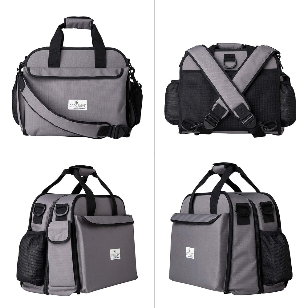 Anna and Eve LifeChanger backpack with convertible straps for hands-free carrying.