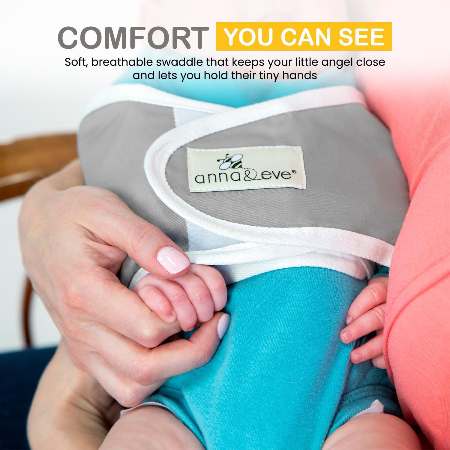 Anna & Eve adjustable large size fits chest 16–20.5 inches.