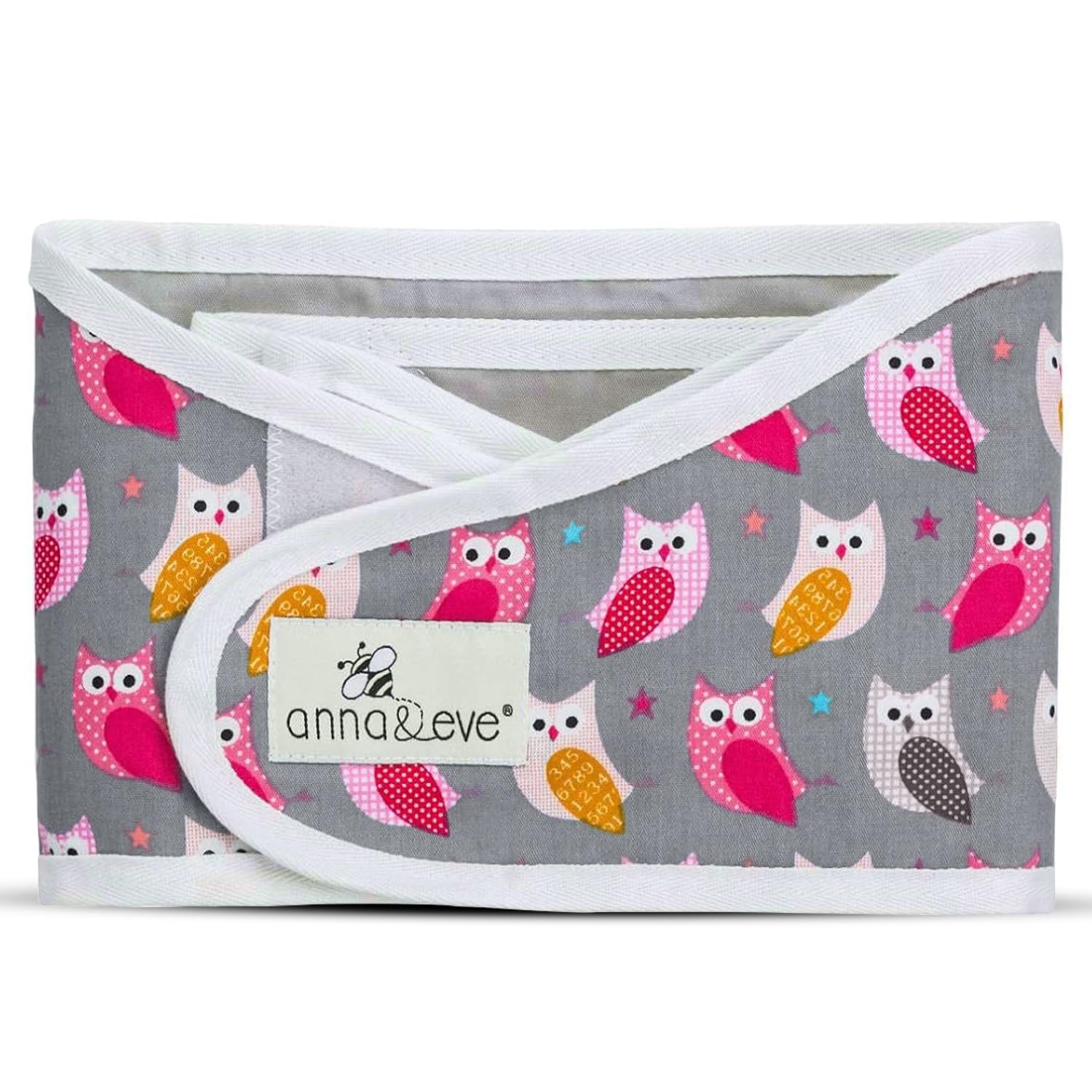 Anna and Eve baby swaddle strap arms-only keeps arms secure for relaxed naps.