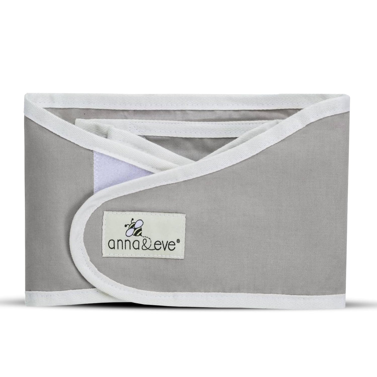Anna & Eve Baby Swaddle Strap with closed closure for secure, gentle wrap.
