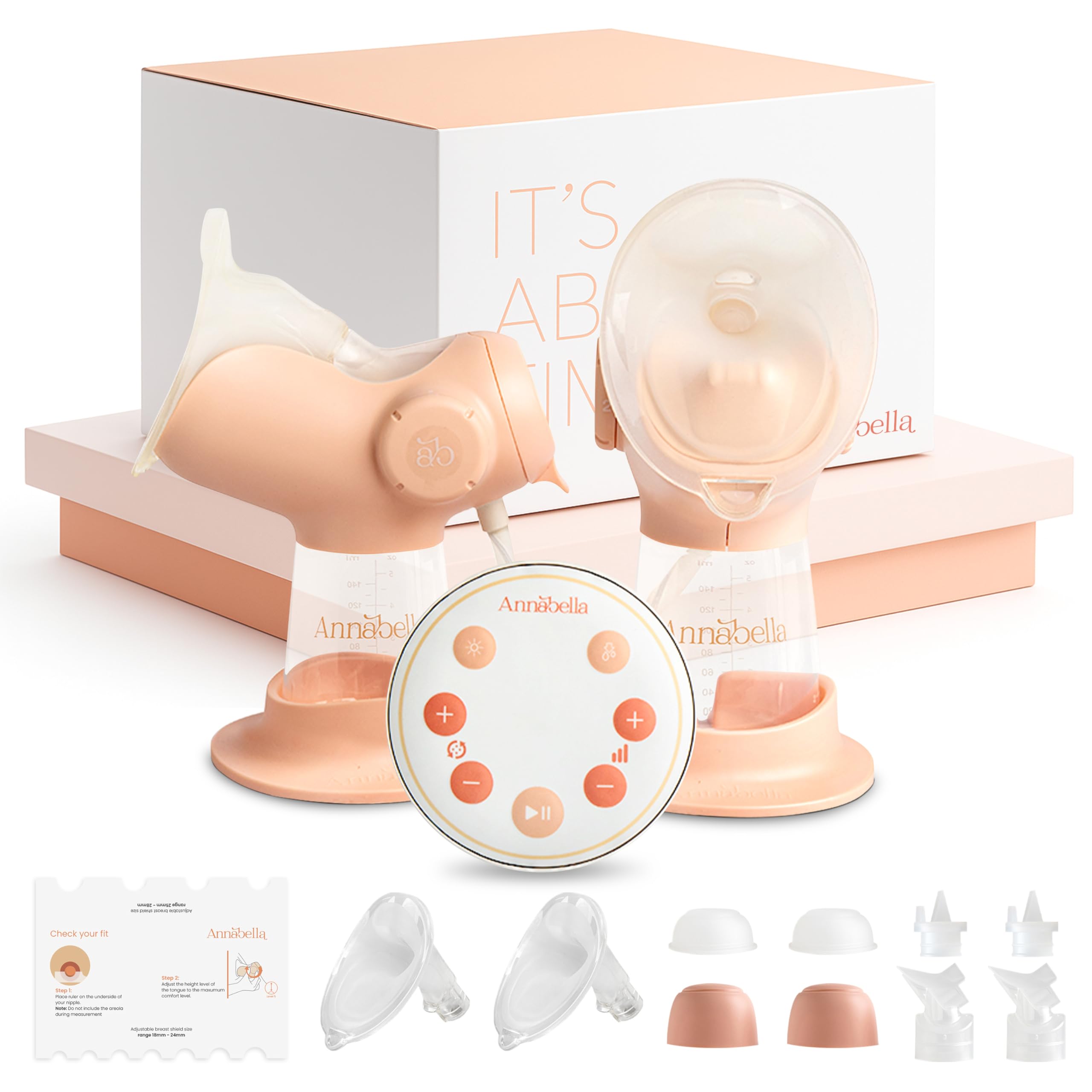 Annabella double breast pump tongue simulation for comfortable pumping at home.