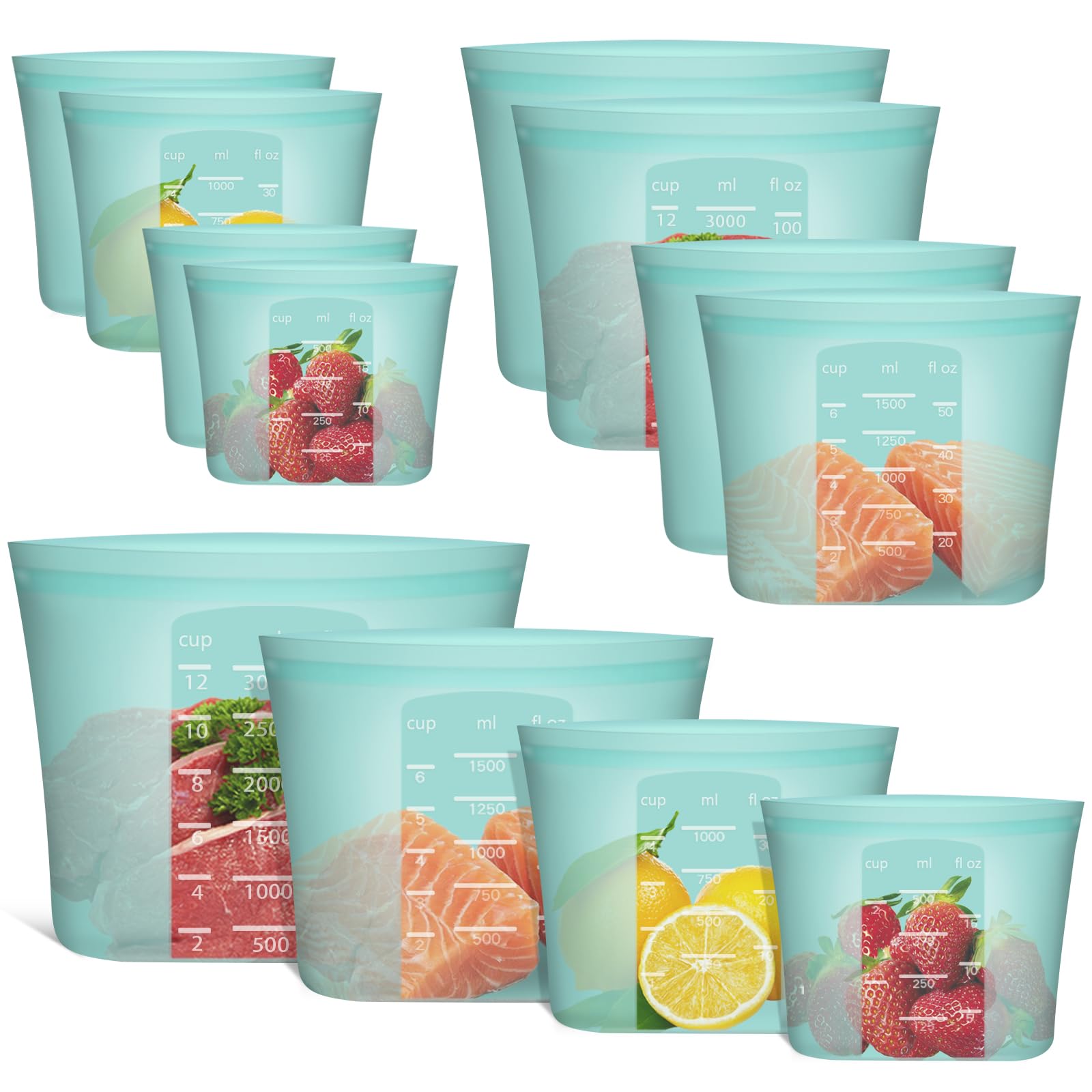 Annaklin extra-large 0.8 gallon silicone bag for bulk storage.