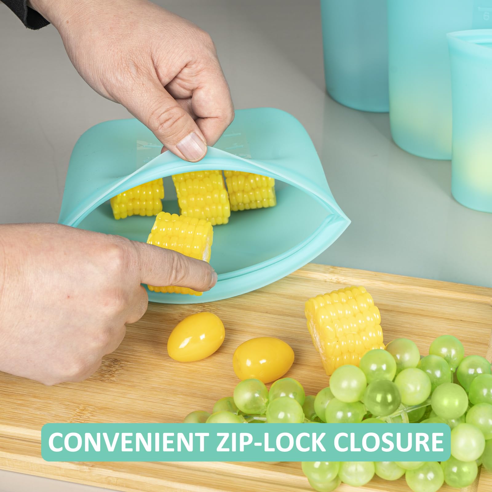 Annaklin microwave-safe silicone bags heat leftovers safely and evenly.
