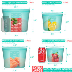 Annaklin zip-lock silicone bags seal freshness and prevent spills.