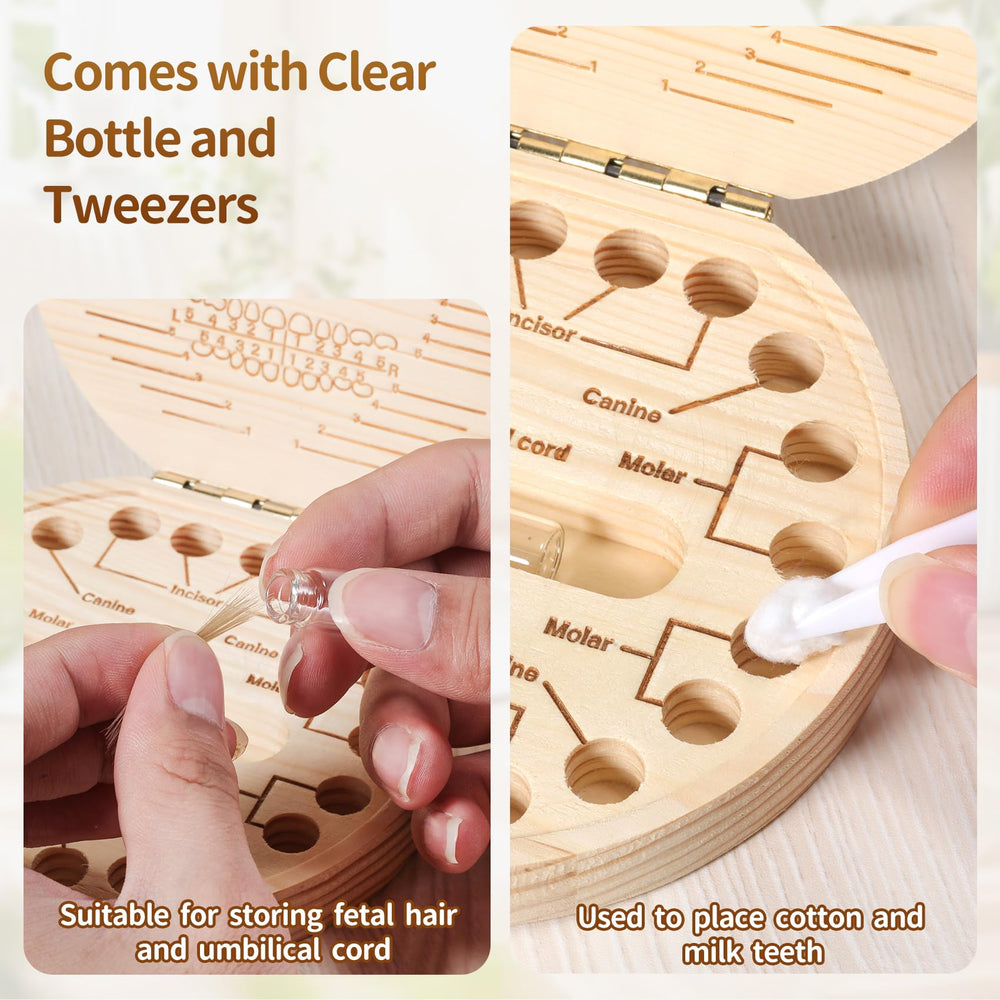 Annhua Tooth Fairy Holder features umbilical cord compartment for milestones.