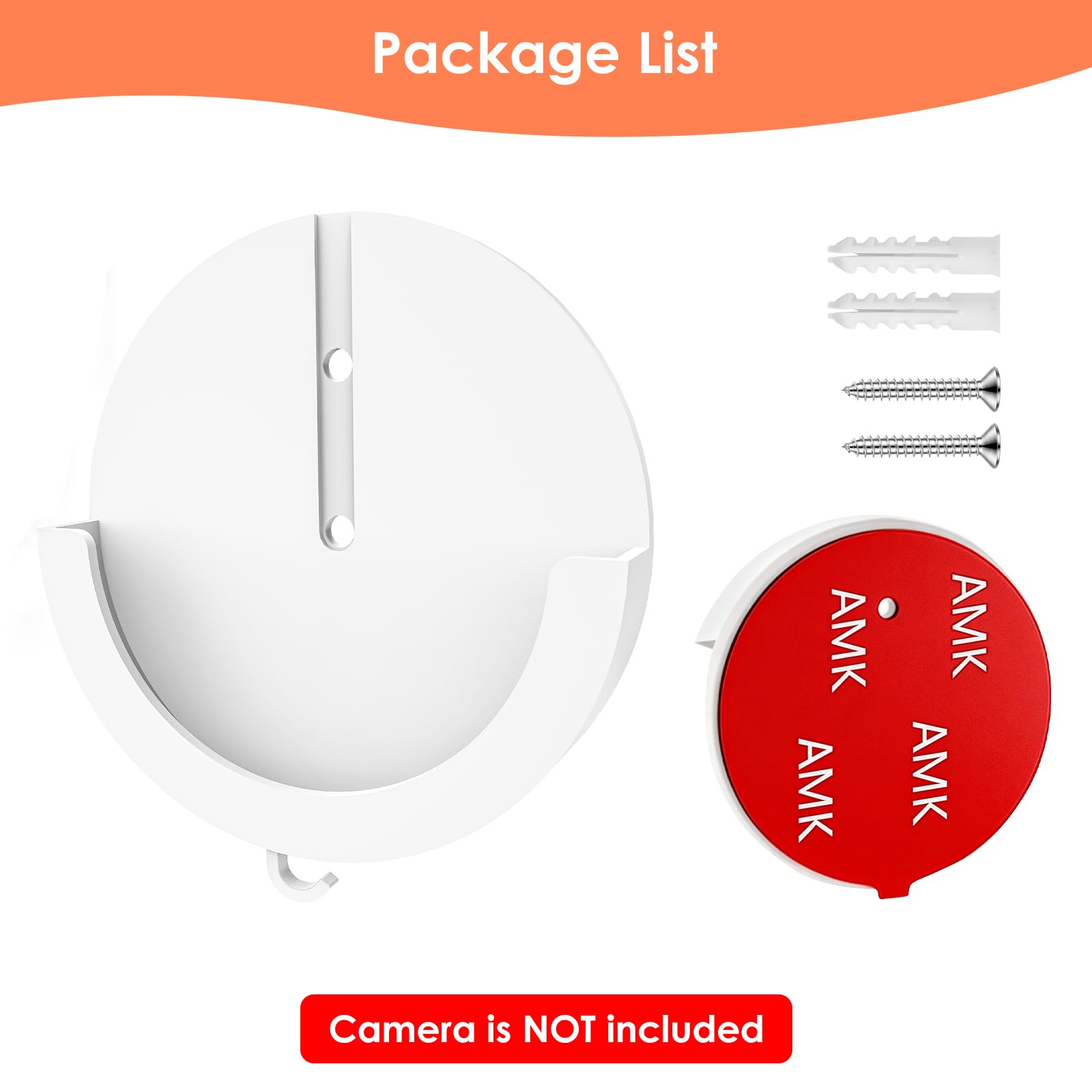 Annkoifu wall mount provides flexible tape mounting and screws