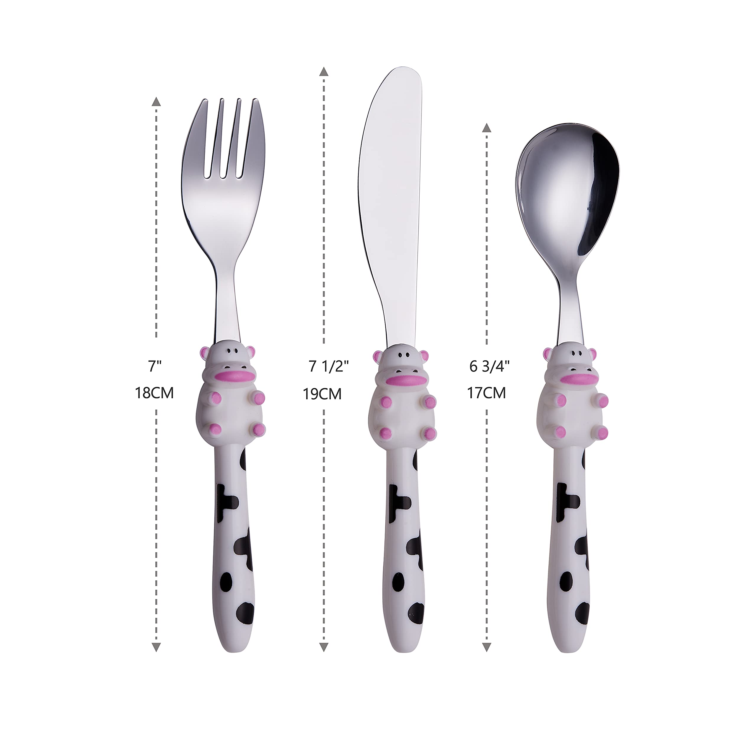 Annova cow-handle spoon, comfortable grip for tiny diners.