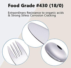 Annova mirror-polish finish on silverware for durable daily use.