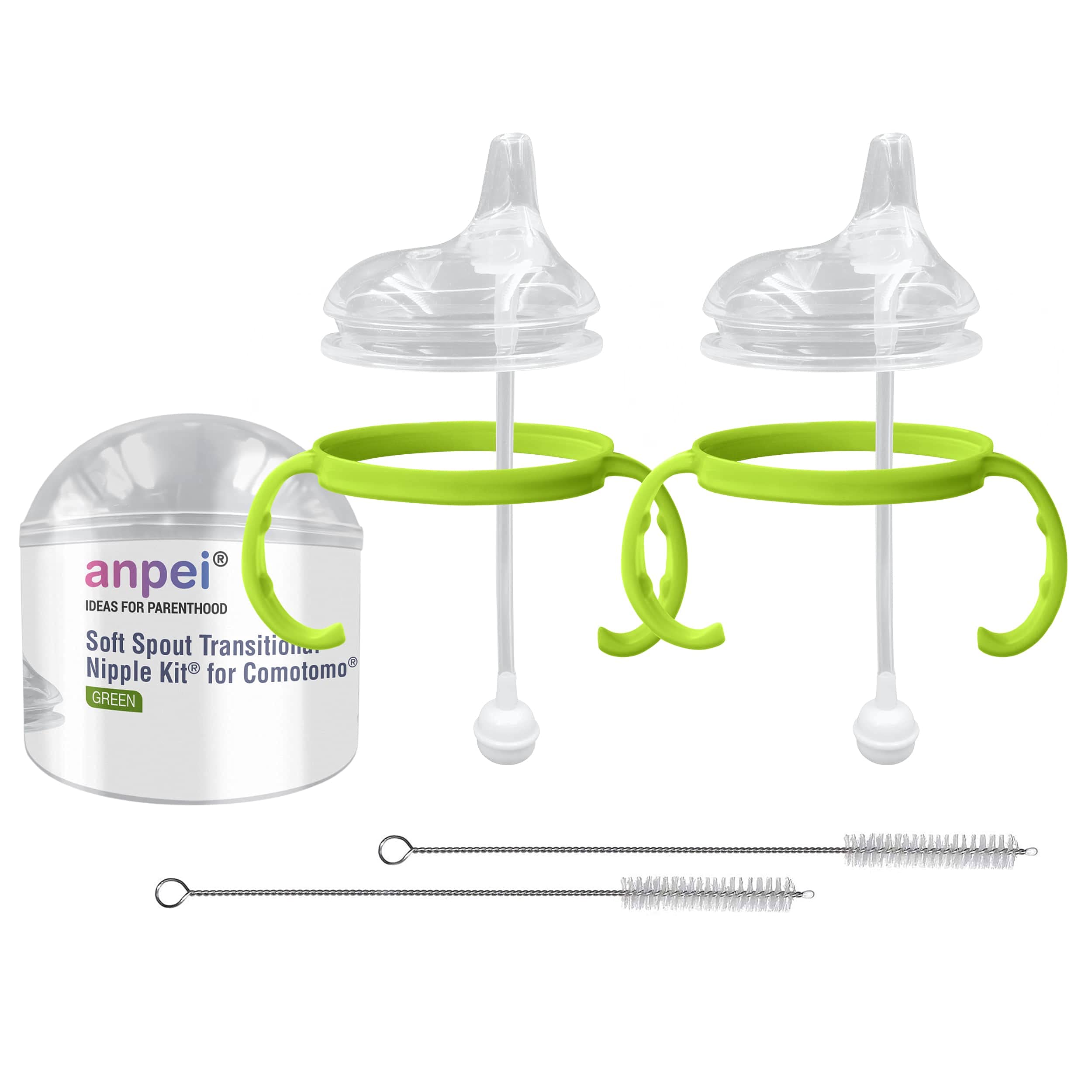 ANPEI Sippy Cup soft spout kit close-up for gentle transition from nipple.