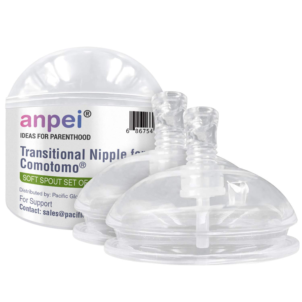 ANPEI straw cup two-pack nipples for easy straw transitions.