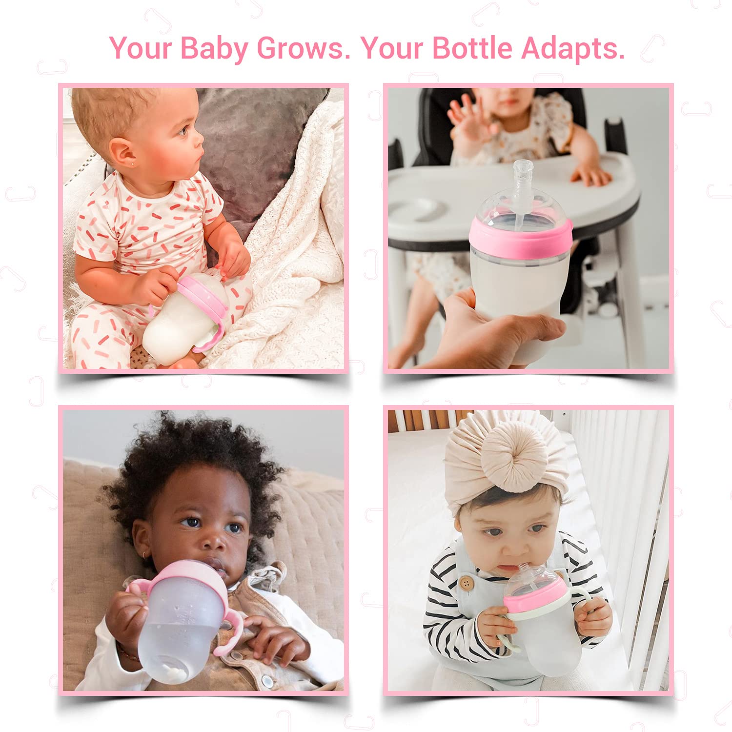 ANPEI ultimate weaning kit compatible with Comotomo 8 oz bottles