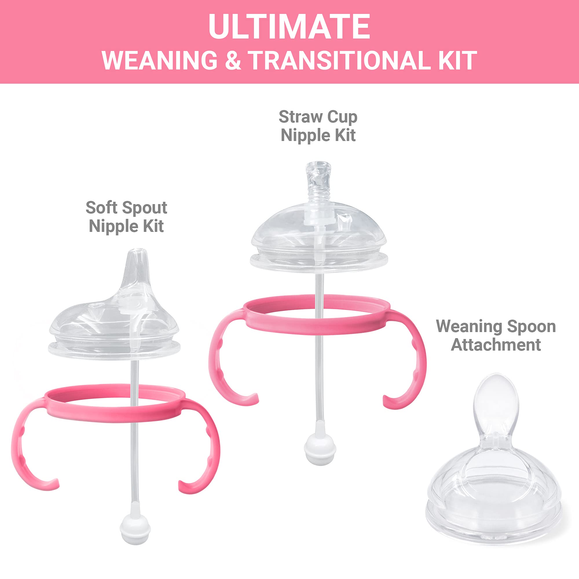 ANPEI ultimate weaning kit straw nipple encourages independent sipping