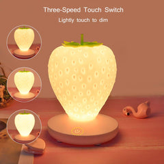 ANQIA strawberry night light USB-charging for desks and nightstands